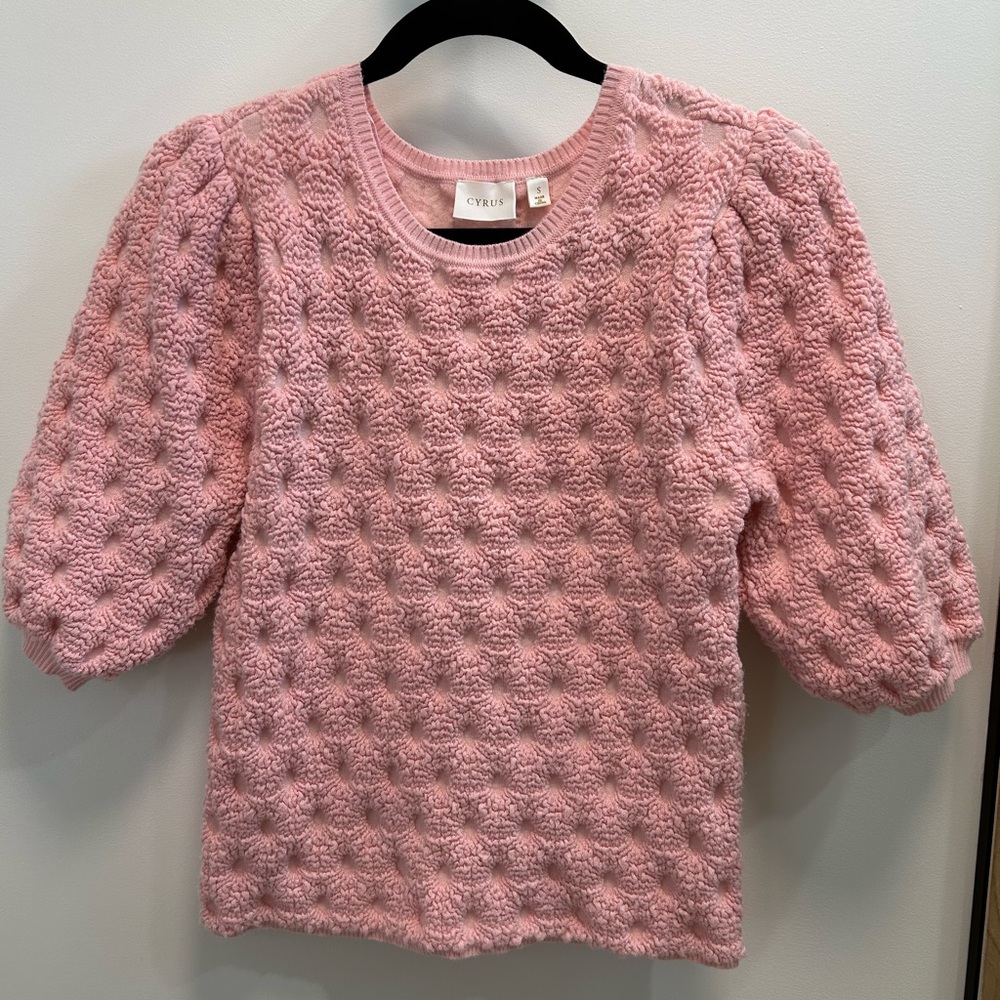 Cyrus short sleeve sweater top size small